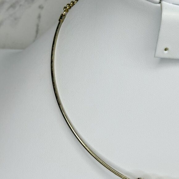 Chicos Gold Tone Rhinestone Studded Collar Statement Necklace 20" ✨ - Picture 12 of 14